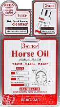 Fragrances, Perfumes, Cosmetics 3-Step Face Mask - Bergamo 3-Step Mask Pack 03 Horse Oil