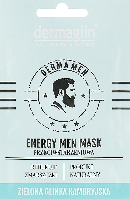 Rejuvenating Men Face Mask - Dermaglin Energy Men Mask — photo N1