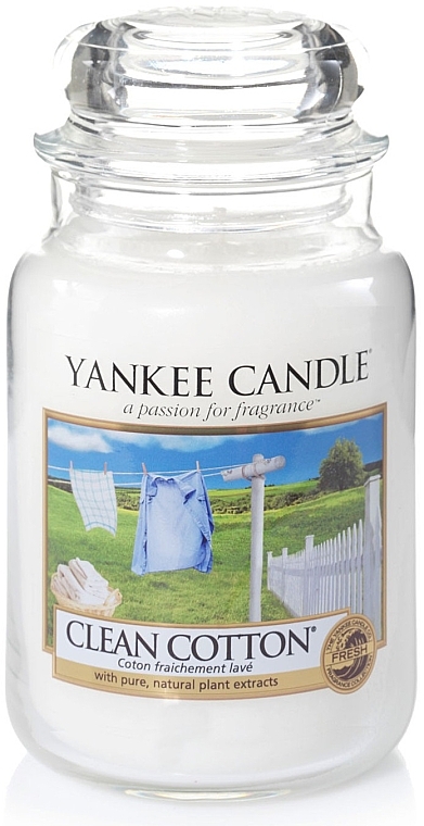 Candle in Glass Jar - Yankee Candle Clean Cotton — photo N16
