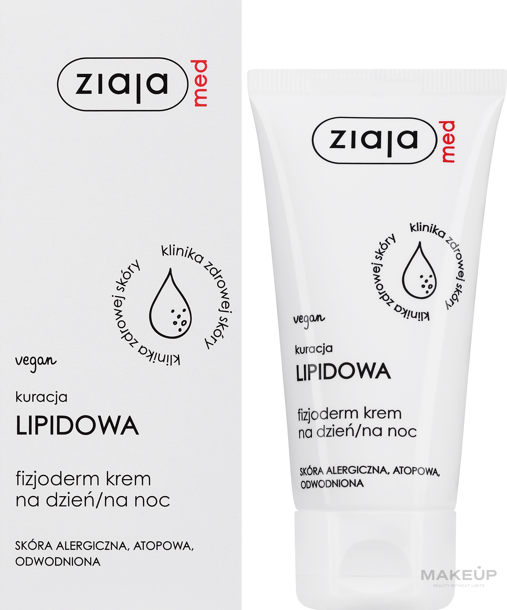 Protective Face Cream - Ziaja Med Physioderm Cream Day-Night Allergic Skin — photo 50 ml