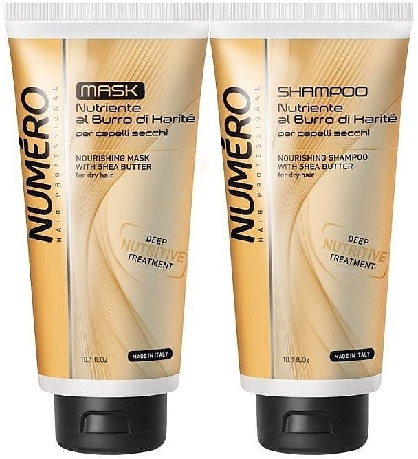 Set - Brelil Numero Nourishing (shm/300ml + mask/300ml) — photo N2