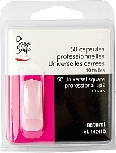 Fragrances, Perfumes, Cosmetics Universal Square Nail Tips, 50 pcs. - Peggy Sage