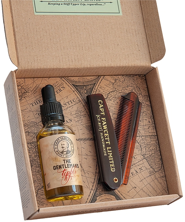 Set - Captain Fawcett (beard/oil/50ml + comb/1pc) — photo N1