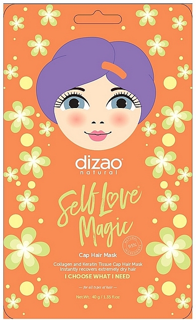 Collagen & Keratin Cap Hair Mask - Dizao Cap Hair Mask — photo N1