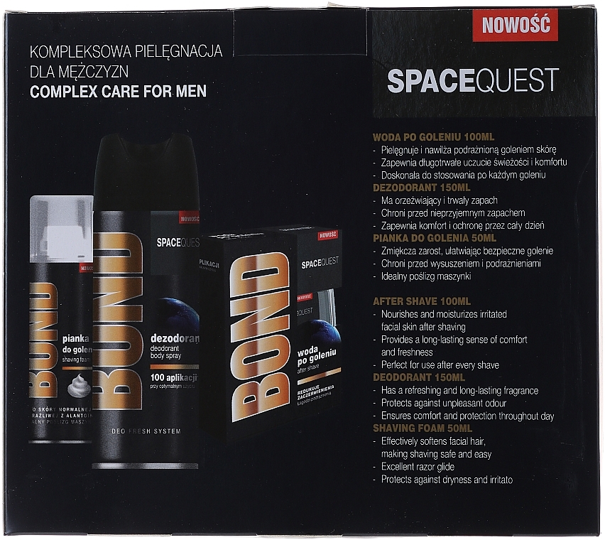 Set - Bond Spacequest (ash/lot/100ml + foam/50ml + deo/150ml) — photo N7