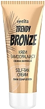 Fragrances, Perfumes, Cosmetics Venita Trendy Bronze Dark Complection Self-Tan Cream - Venita Trendy Bronze Dark Collection Self-Tan Cream