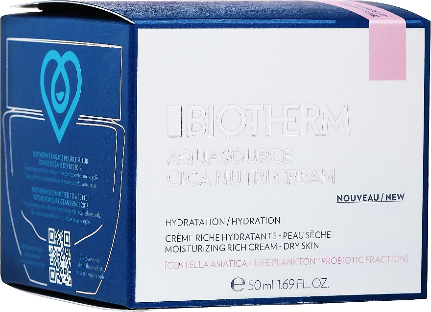 Moisturizing Cream for Dry Skin - Biotherm Aquasource Cica Nutri Cream — photo N2