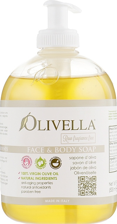 Olive Oil Face & Body Liquid Soap for Sensitive Skin - Olivella — photo N1