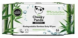 Fragrances, Perfumes, Cosmetics Wet Wipes, 64 pcs - The Cheeky Panda Biodegradable Bamboo Baby Wipes