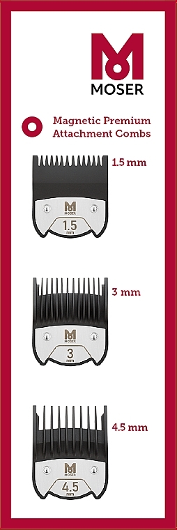 Trimmer Heads Magnetic Premium, (1,5, 3, 4,5 mm), 1801-7010 - Moser — photo N5