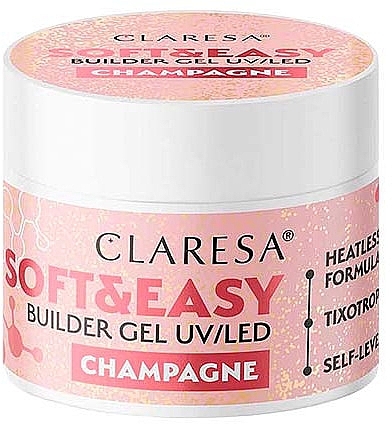 Builder Gel - Claresa Soft & Easy Builder Gel UV/LED Champagne — photo N1