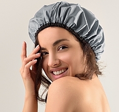 Chic Shower Cap, grey - MAKEUP Bath Cap Gray — photo N14