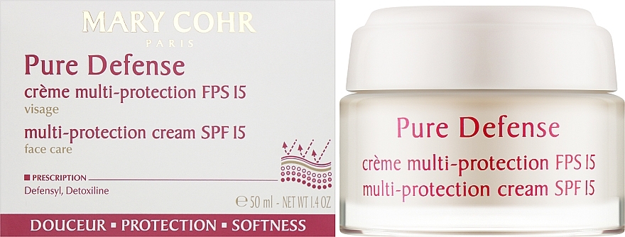 保護フェイスクリーム - Mary Cohr Pure Defense Multi-protection Cream SPF15 — photo N2