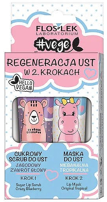 Set "Lip Regeneration In 2 Steps" - Floslek (lip/scrub/14g + lip/mask/14g) — photo N1