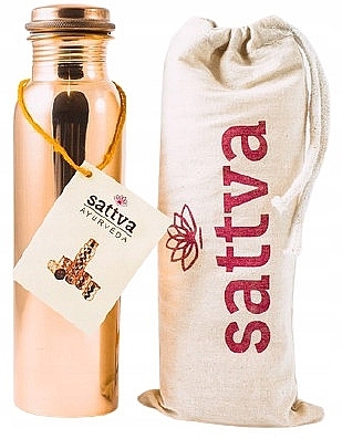 Copper Water Bottle, 950 ml, smooth - Sattva Copper Water Bottle — photo N1