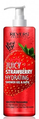 Moisturizing Shower & Bath Gel 'Juicy Strawberry' - Revers Juicy Strawberry Hydrating Shower Gel & Bath — photo N1
