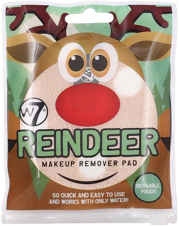 Makeup Remover Sponge - W7 Reindeer Makeup Remover Pad — photo N1
