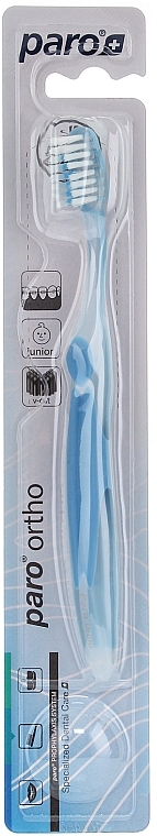 Kids Orthodontic Toothbrush, blue - Paro Swiss Ortho Bruch Child — photo N1