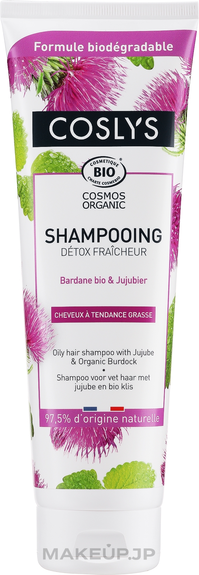 Organic Peppermint Shampoo for Oily Hair - Coslys Shampoo with organic peppermint — photo 250 ml