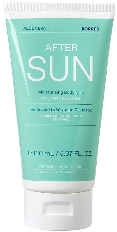 Moisturizing After Sun Milk - Korres Aloe Vera Body Milk After Sun — photo N1