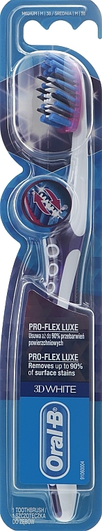 Toothbrush, medium, purple - Oral-Be Pro-Flex 3D White Luxe — photo N1