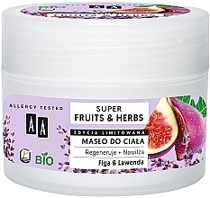 Fragrances, Perfumes, Cosmetics Body Butter "Fig & Lavender" - AA Super Fruits & Herbs Body Butter