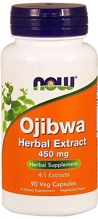 Ojibwa Herbal Extract, 450mg - Now Foods Ojibwa Herbal Extract Veg Capsules — photo N1