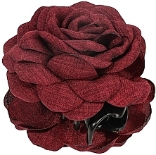 Fragrances, Perfumes, Cosmetics Rose Flower Hair Clip SP288BOR, 9 cm, burgundy - Ecarla