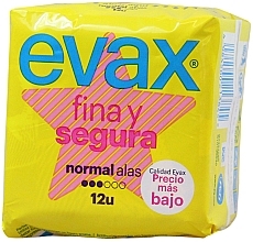 Fragrances, Perfumes, Cosmetics Sanitary Napkins "Normal", with Wings, 12pcs - Evax Fina & Segura