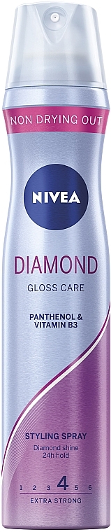 Keratin Protection Hair Spray "Diamond Gloss" - NIVEA Hair Care Diamond Gloss Styling Spray — photo N1