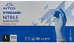 Powder-Free Nitrile gloves, Size L, Dark Blue, Pack of 100 - Intco — photo N2