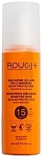 Sunscreen Emulsion for Sensitive Skin SPF15 - Rougj+ Sunscreen Emulsion Sensitive Skin Medium Protection SPF 15 — photo N1