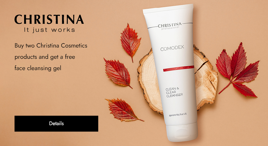 Buy two Christina Cosmetics products and get a free face cleansing gel