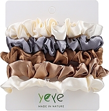 Fragrances, Perfumes, Cosmetics Satin Hair Band Set, 5pcs, milk+gray+brown+beige+milky - Yeye 