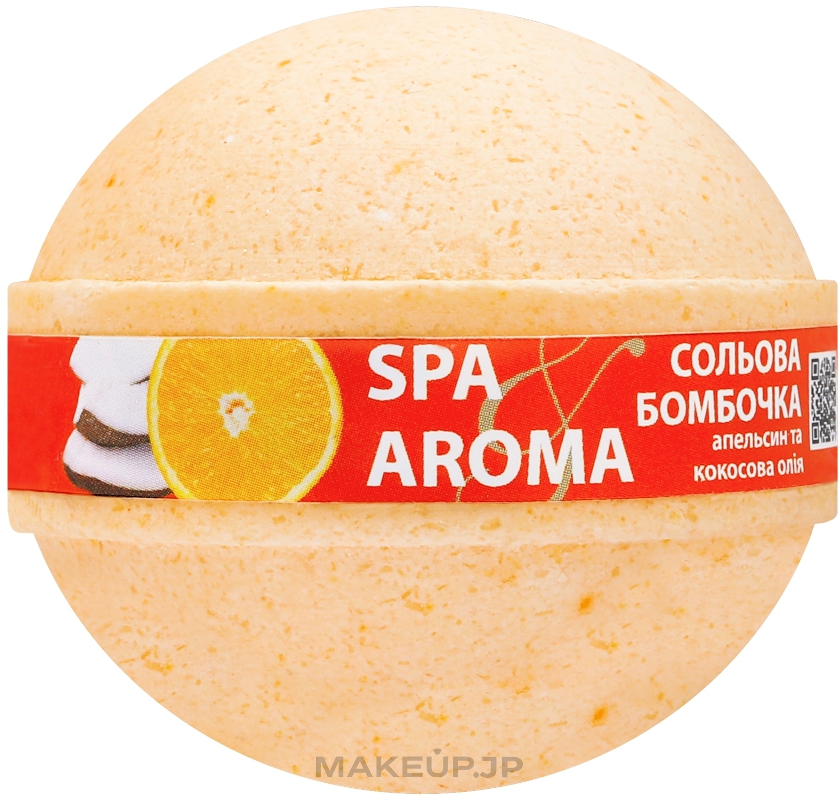 Salt Bath Bomb 'Orange & Coconut Oil' - Bioton Cosmetics Spa & Aroma Bath Bomb — photo 75 g