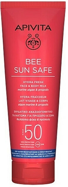Face & Body Sun Milk - Apivita Bee Sun Safe Hydra Fresh Face & Body Milk SPF50 — photo N1