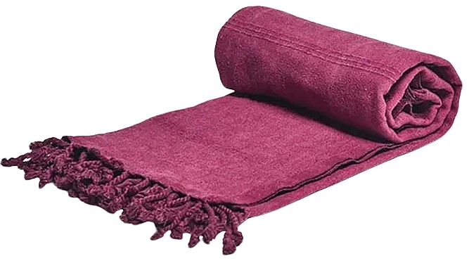 Hammam Towel, burgundy - Yeye Stone Wash  — photo N1