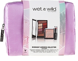 Fragrances, Perfumes, Cosmetics Set - Wet N Wild Midnight Goddess Collection (eyesh/palette/8.5g + powder/9g + lipstick/3.3g + bag)