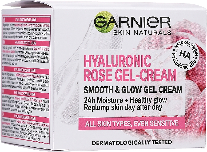 Face Gel Cream - Garnier Skin Naturals Hyaluronic Rose Gel Cream — photo N2