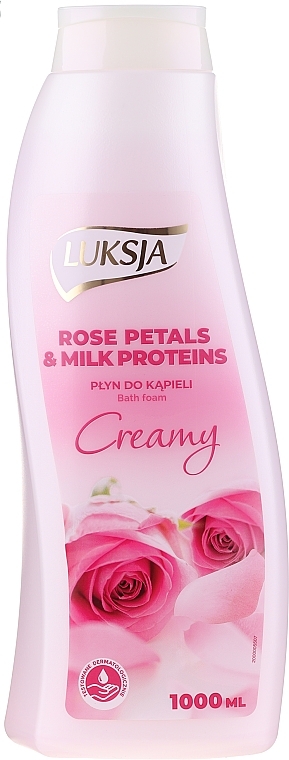 Luksja - Creamy Rose Petals & Milk Proteins Bath Foam — photo N1