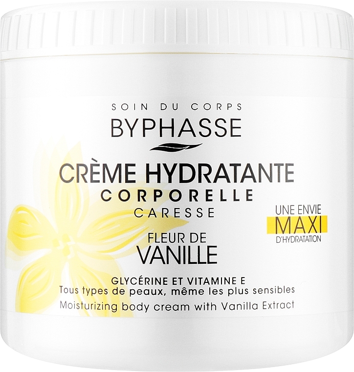 Moisturizing Body Cream with Vanilla Extract - Byphasse Moisturizing Body Cream With Vanilla Extract — photo N1