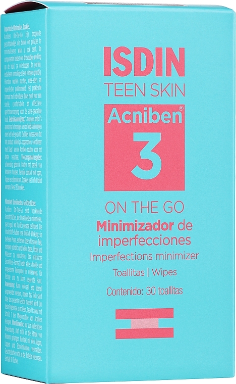 Face Cleansing Wipes - Isdin Teen Skin Acniben — photo N5