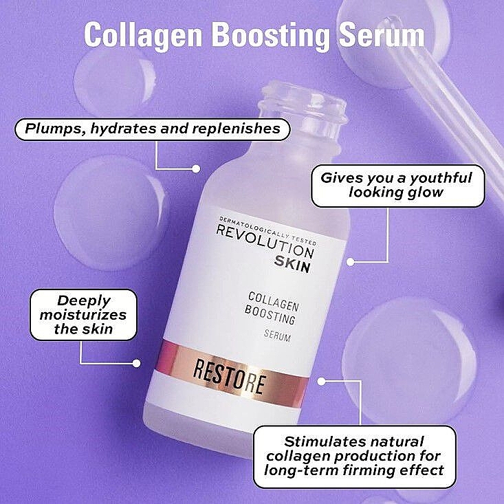 Repairing Face Serum - Revolution Skin Restore Collagen Boosting Serum — photo N5