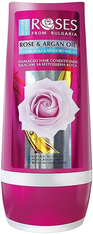 Fragile & Dry Hair Conditioner - Nature of Agiva Roses Rose & Argan Oil Damaged Hair Conditioner — photo N1