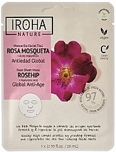 Fragrances, Perfumes, Cosmetics Anti-Aging Face Mask - Iroha Nature Global Anti-Age Sheet Mask with Rosehip