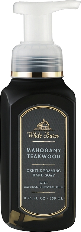 Mahogany Teakwood Foaming Hand Soap - Bath and Body Works White Barn Mahogany Teakwood Gentle Foaming Hand Soap — photo N4