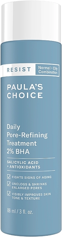 Pore-Tightening & Cleansing Toner - Paula's Choice Resist Daily Pore-Refining Treatment 2% BHA — photo N1