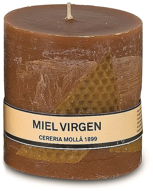 Scented Candle, 8 x 8 cm - Cereria Molla Asturias Virgin Honey Scented Candle — photo N1