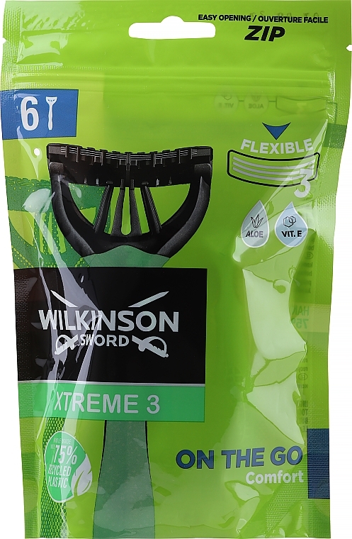 Disposable Razors, 6 pcs - Wilkinson Sword Xtreme 3 Duo Comfort — photo N1