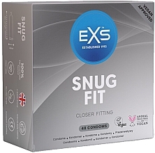 Fragrances, Perfumes, Cosmetics Fitted Condoms with Smaller Diameter, 48 pcs. - EXS Condoms Snug Fit